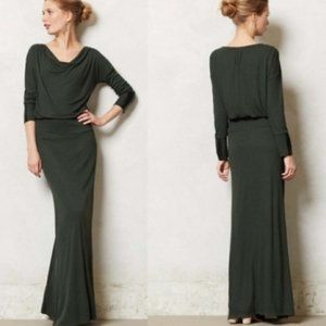 Anthropologie Cavatina Green Maxi Dress